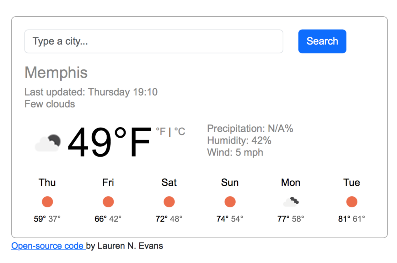 weather project preview